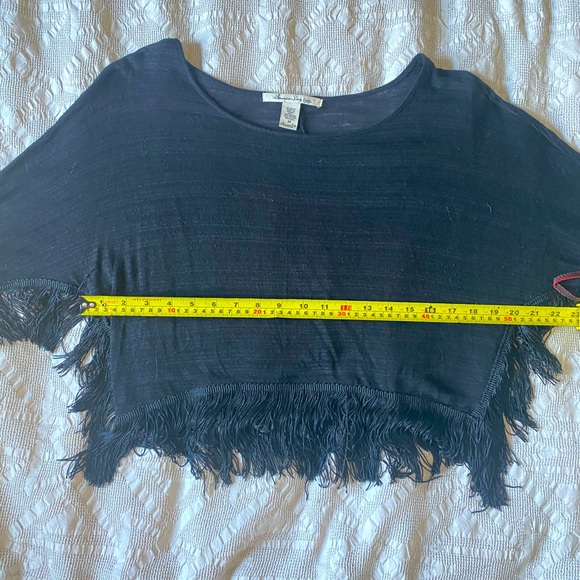 Vintage black fringe crop top - Picture 7 of 7